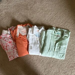 4 Men’s Tommy Bahama short-sleeve button downs. Lightweight, perfect for summer!